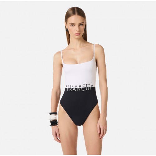 Costum de baie ELISABETTA FRANCHI, Lycra swimsuit with logo
