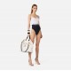Costum de baie ELISABETTA FRANCHI, Lycra swimsuit with logo - CS02M61E2309