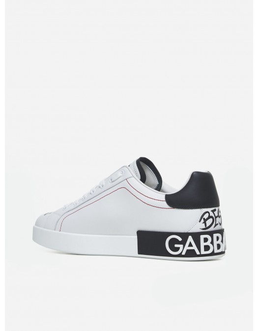 SNEAKERS DOLCE & GABBANA , Graffiti Printed Low-Top, New Tech leather, White - CS1760A9AG189697