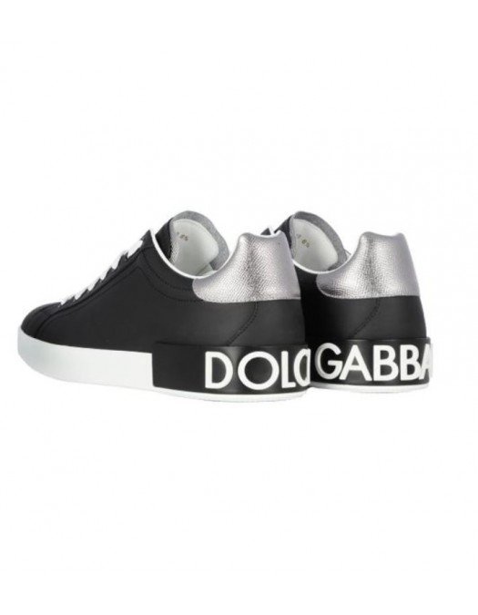 Sneakers DOLCE & GABBANA, Portofino, Black with Silver - CS1760AH5278B979