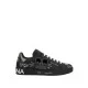 SNEAKERS DOLCE & GABBANA , Graffiti Printed Low-Top, New Tech leather, Black - CS1760AZ2688T724
