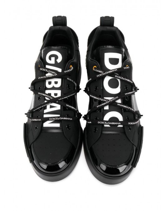 Sneakers DOLCE & GABBANA, Insertie logo frontala, Negru - CS1783AJ98689690