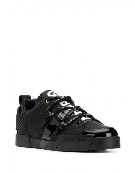 Sneakers DOLCE & GABBANA, Insertie logo frontala, Negru - CS1783AJ98689690