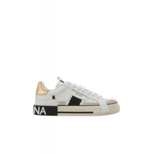 SNEAKERS DOLCE & GABBANA, 2.0 Custom, Insertii Aurii SNEAKERS DOLCE & GABBANA, 2.0 Custom, Insertii Aurii
