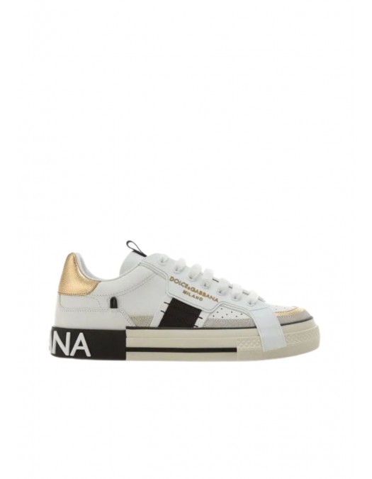 SNEAKERS DOLCE & GABBANA, Insertii Aurii - CS186364038B996 SNEAKERS DOLCE & GABBANA, Insertii Aurii - CS186364038B996