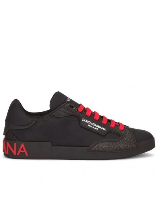 SNEAKERS DOLCE & GABBANA, Black/Red, Portofino - CS1865AO2178B956 SNEAKERS DOLCE & GABBANA, Black/Red, Portofino - CS1865AO2178B956