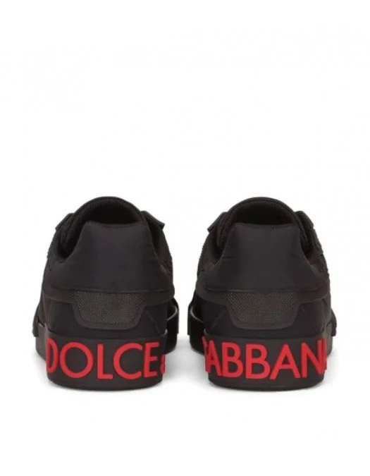 SNEAKERS DOLCE & GABBANA, Black/Red, Portofino - CS1865AO2178B956 SNEAKERS DOLCE & GABBANA, Black/Red, Portofino - CS1865AO2178B956