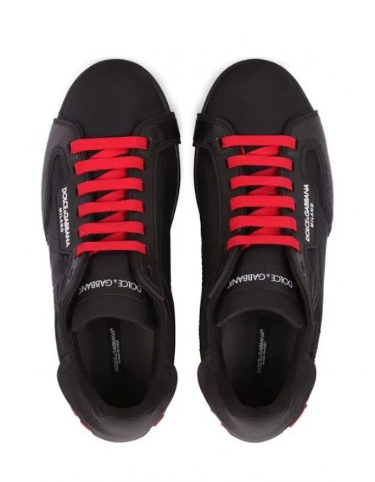 SNEAKERS DOLCE & GABBANA, Black/Red, Portofino - CS1865AO2178B956 SNEAKERS DOLCE & GABBANA, Black/Red, Portofino - CS1865AO2178B956