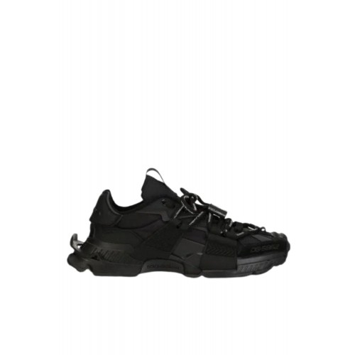 SNEAKERS DOLCE & GABBANA, Mixed-materials Space Full Black SNEAKERS DOLCE & GABBANA, Mixed-materials Space Full Black