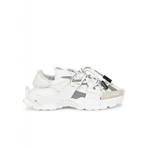 SNEAKERS DOLCE & GABBANA, Mixed-materials Space White SNEAKERS DOLCE & GABBANA, Mixed-materials Space White