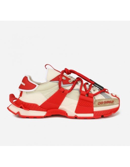 SNEAKERS DOLCE & GABBANA, Mixed-materials Space, Red - CS1963AQ4108I328