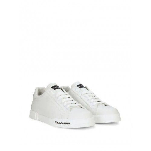 SNEAKERS DOLCE & GABBANA, Black Logo Insert. Portofino, White SNEAKERS DOLCE & GABBANA, Black Logo Insert. Portofino, White