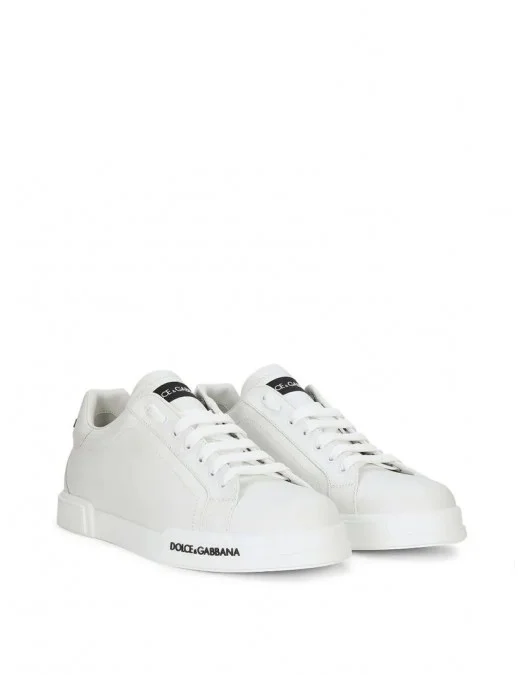 SNEAKERS DOLCE & GABBANA, Black Logo Insert. Portofino, White - CS2213AA33580001