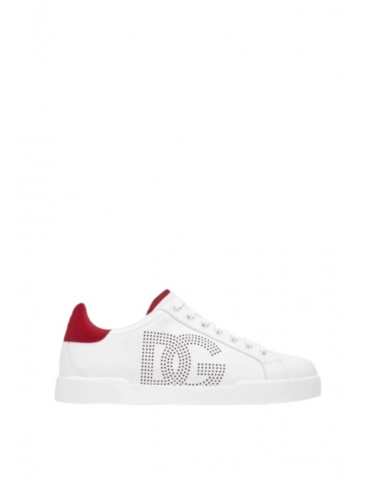 SNEAKERS DOLCE & GABBANA, Portofino, Red, Logo Perforat - CS2277AV0668I056 SNEAKERS DOLCE & GABBANA, Portofino, Red, Logo Perforat - CS2277AV0668I056