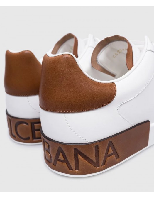 SNEAKERS DOLCE & GABBANA ,Calfskin Portofino, White - CS2278A9U738S537