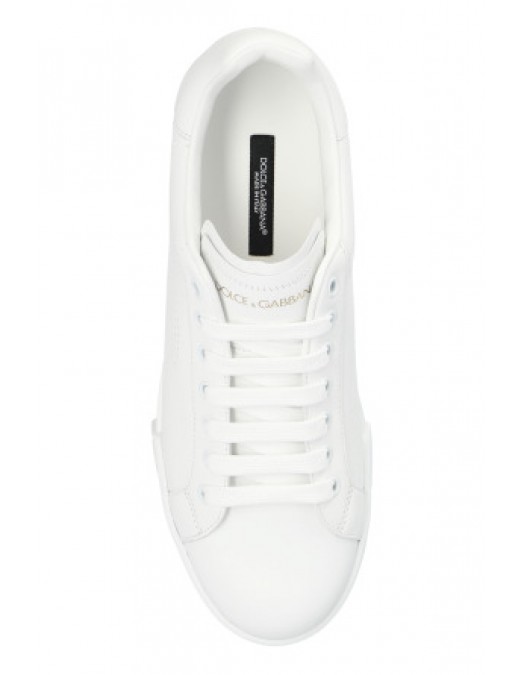 SNEAKERS DOLCE & GABBANA, Portofino, Logo Insert, Full White - CS2324AV06689642