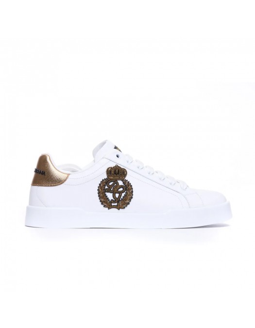 SNEAKERS DOLCE & GABBANA, Portofino, Crown Patch, White - CS2330AH1368I047