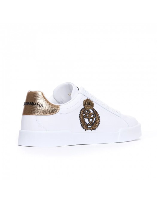 SNEAKERS DOLCE & GABBANA, Portofino, Crown Patch, White - CS2330AH1368I047