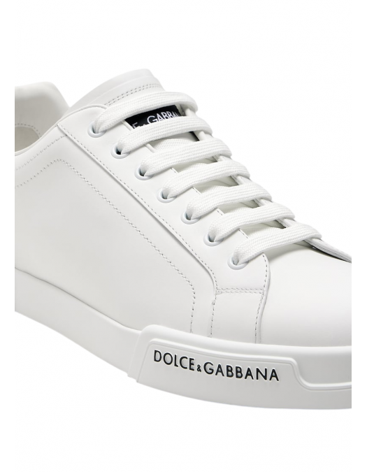 SNEAKERS DOLCE & GABBANA, Portofino, Black Logo, Full White - CS2332AA33580001 SNEAKERS DOLCE & GABBANA, Portofino, Black Logo, Full White - CS2332AA33580001