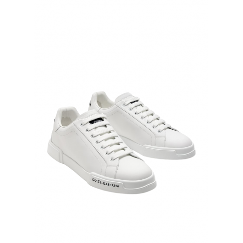SNEAKERS DOLCE & GABBANA, Portofino, Black Logo, Full White SNEAKERS DOLCE & GABBANA, Portofino, Black Logo, Full White