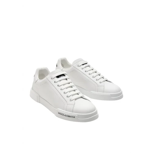 SNEAKERS DOLCE & GABBANA, Portofino, Black Logo, Full White