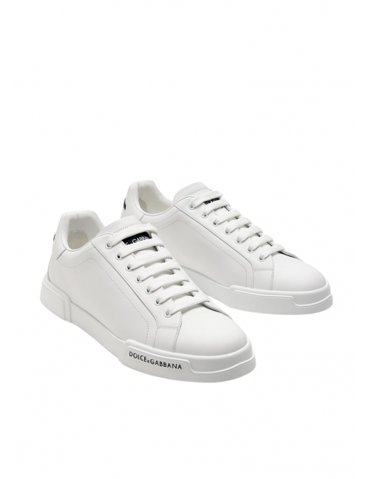 SNEAKERS DOLCE & GABBANA, Portofino, Black Logo, Full White - CS2332AA33580001 SNEAKERS DOLCE & GABBANA, Portofino, Black Logo, Full White - CS2332AA33580001