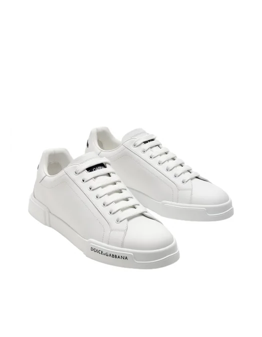 SNEAKERS DOLCE & GABBANA, Portofino, Black Logo, Full White - CS2332AA33580001 SNEAKERS DOLCE & GABBANA, Portofino, Black Logo, Full White - CS2332AA33580001