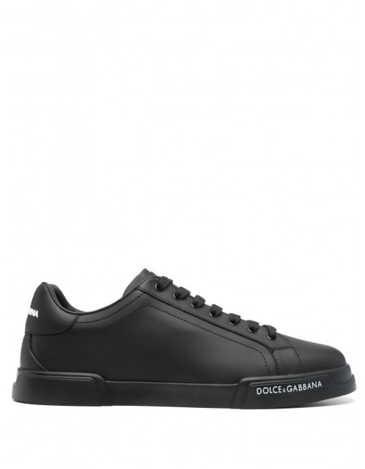 SNEAKERS DOLCE & GABBANA, Portofino, White Logo, Full Black - CS2332AA3358B956