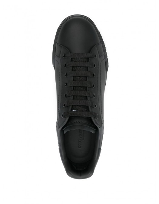 SNEAKERS DOLCE & GABBANA, Portofino, White Logo, Full Black - CS2332AA3358B956