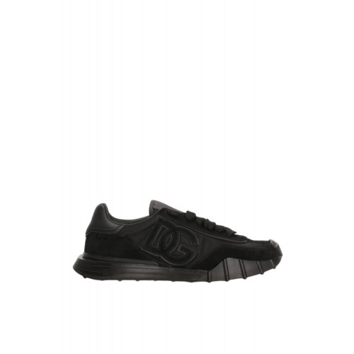 Sneakers DOLCE & GABBANA, DG Athletic sneakers in fabric and calfskin, All black