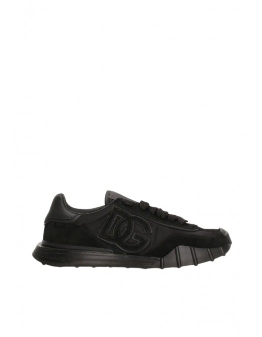 Sneakers DOLCE & GABBANA, DG Athletic sneakers in fabric and calfskin, All black - CS2384A03548B956