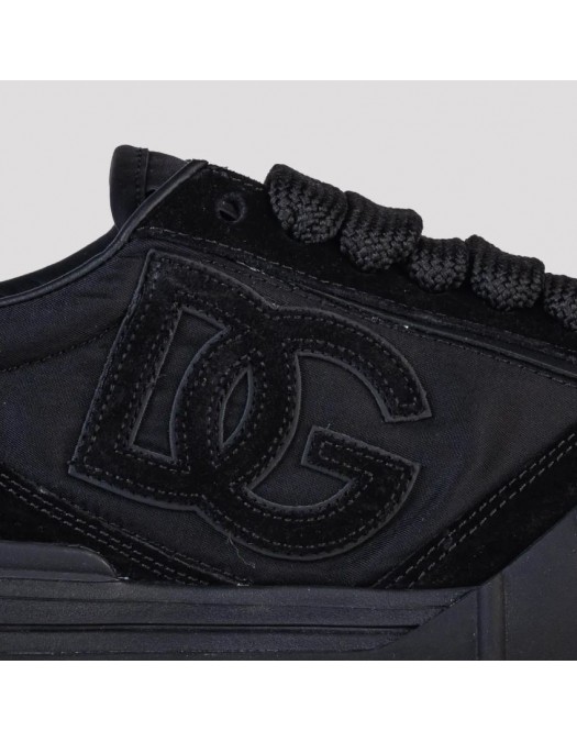 Sneakers DOLCE & GABBANA, DG Athletic sneakers in fabric and calfskin, All black - CS2384A03548B956
