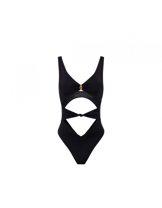 COSTUM DE BAIE ELISABETTA FRANCHI, One Piece, Knotted Details, Black - CS73B51E2110 COSTUM DE BAIE ELISABETTA FRANCHI, One Piece, Knotted Details, Black - CS73B51E2110