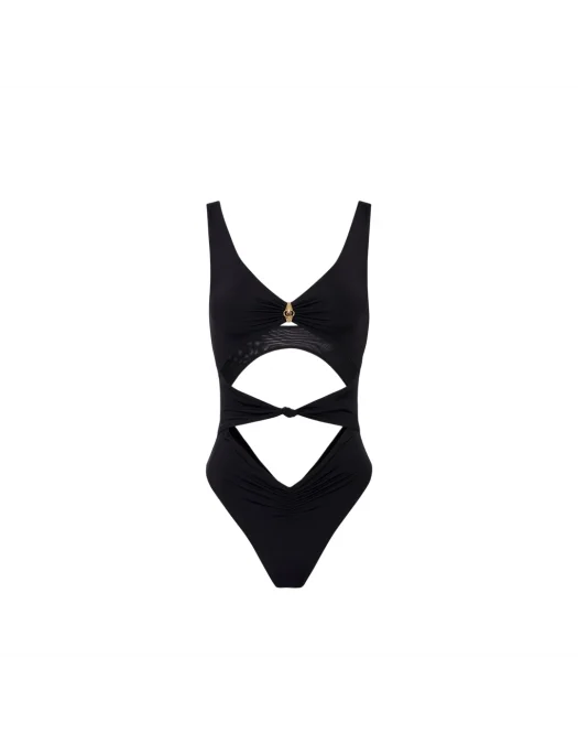 COSTUM DE BAIE ELISABETTA FRANCHI, One Piece, Knotted Details, Black - CS73B51E2110 COSTUM DE BAIE ELISABETTA FRANCHI, One Piece, Knotted Details, Black - CS73B51E2110