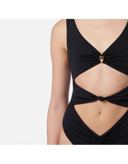COSTUM DE BAIE ELISABETTA FRANCHI, One Piece, Knotted Details, Black - CS73B51E2110 COSTUM DE BAIE ELISABETTA FRANCHI, One Piece, Knotted Details, Black - CS73B51E2110