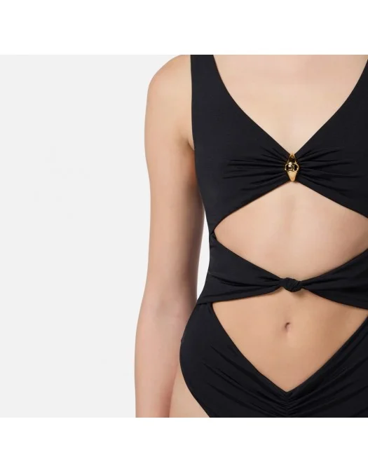 COSTUM DE BAIE ELISABETTA FRANCHI, One Piece, Knotted Details, Black - CS73B51E2110 COSTUM DE BAIE ELISABETTA FRANCHI, One Piece, Knotted Details, Black - CS73B51E2110