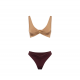 COSTUM DE BAIE ELISABETTA FRANCHI, Two Piecea, Gold Accessory, Brown Camel - CS74B51E2DP3 COSTUM DE BAIE ELISABETTA FRANCHI, Two Piecea, Gold Accessory, Brown Camel - CS74B51E2DP3