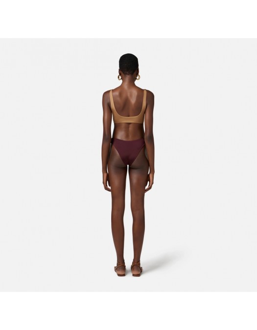 COSTUM DE BAIE ELISABETTA FRANCHI, Two Piecea, Gold Accessory, Brown Camel - CS74B51E2DP3 COSTUM DE BAIE ELISABETTA FRANCHI, Two Piecea, Gold Accessory, Brown Camel - CS74B51E2DP3