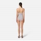 COSTUM DE BAIE ELISABETTA FRANCHI, One Piece, Logo, Black Dots, White - CS77M52E2E84 COSTUM DE BAIE ELISABETTA FRANCHI, One Piece, Logo, Black Dots, White - CS77M52E2E84