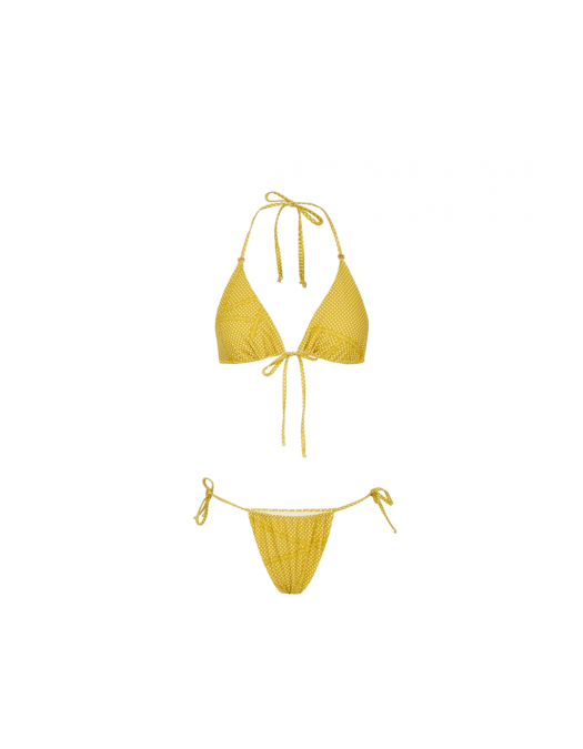 COSTUM DE BAIE ELISABETTA FRANCHI, Two Pieces, Polka Dots, Yellow - CS79M52E2DK5 COSTUM DE BAIE ELISABETTA FRANCHI, Two Pieces, Polka Dots, Yellow - CS79M52E2DK5