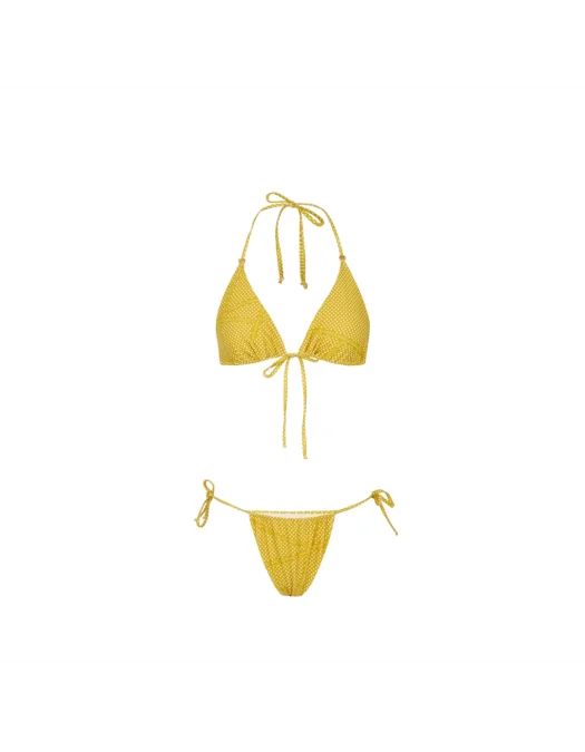 COSTUM DE BAIE ELISABETTA FRANCHI, Two Pieces, Polka Dots, Yellow - CS79M52E2DK5 COSTUM DE BAIE ELISABETTA FRANCHI, Two Pieces, Polka Dots, Yellow - CS79M52E2DK5