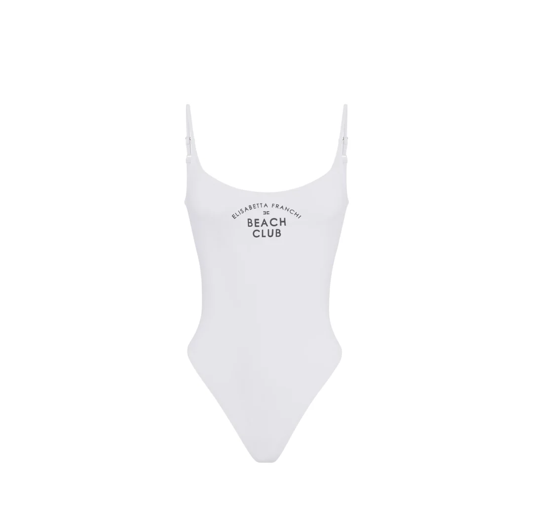 COSTUM DE BAIE ELISABETTA FRANCHI, One Piece, Black Logo Print