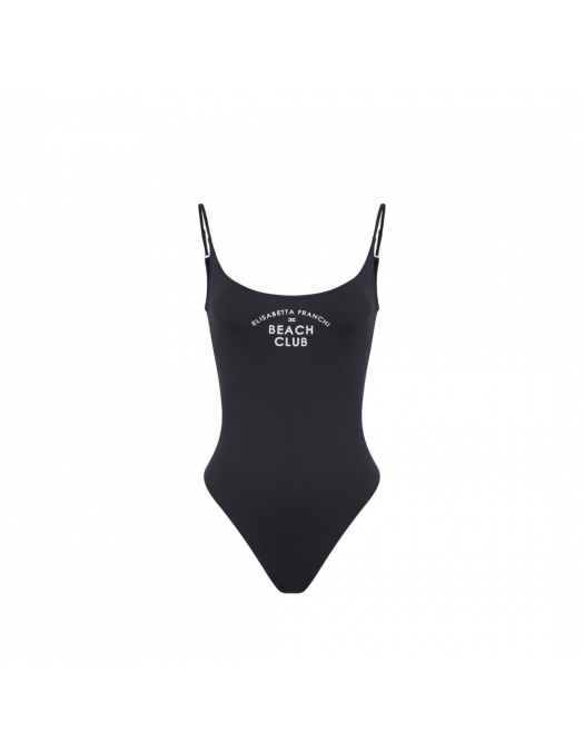 COSTUM DE BAIE ELISABETTA FRANCHI, One Piece, White Logo Print, Black - CS80M55E3314 COSTUM DE BAIE ELISABETTA FRANCHI, One Piece, White Logo Print, Black - CS80M55E3314