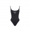 COSTUM DE BAIE ELISABETTA FRANCHI, One Piece, White Logo Print, Black