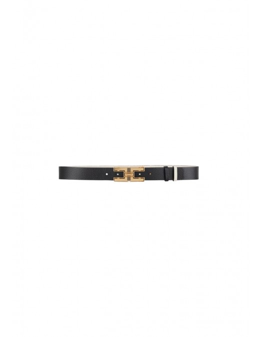 Curea ELISABETTA FRANCHI, Double face leather belt with logo, Reversibila - CTC1140EC685