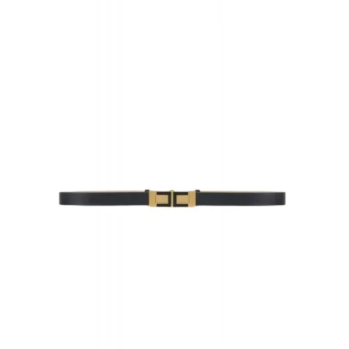 Curea ELISABETTA FRANCHI,  Leather belt with logo buckle