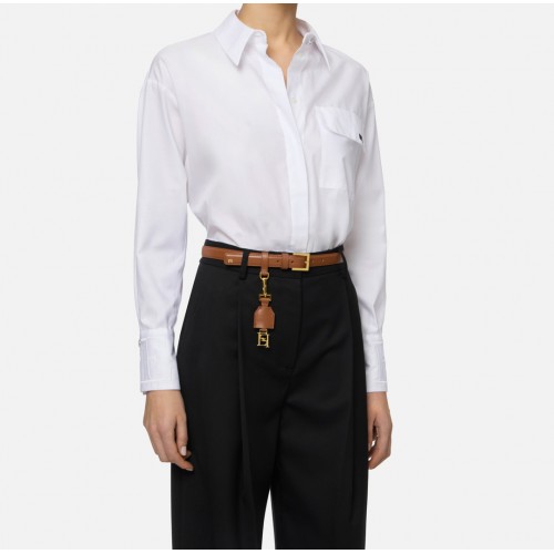 Curea ELISABETTA FRANCHI Leather with accessory, Maro