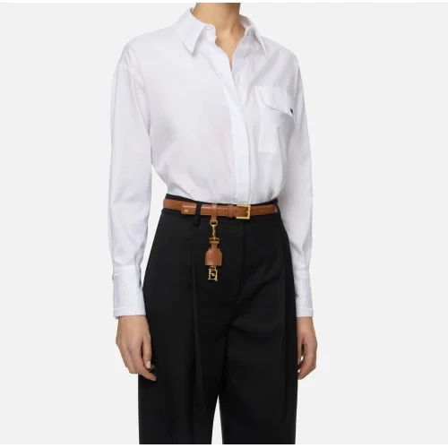 Curea ELISABETTA FRANCHI Leather with accessory, Maro