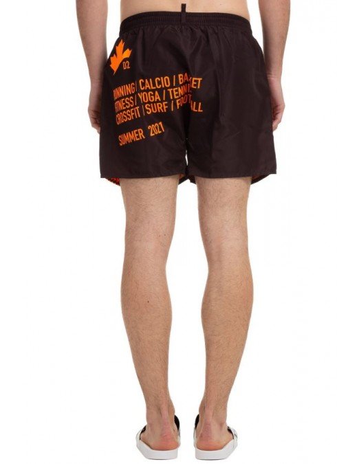 Short DSQUARED2, Insertie orange fata spate - D7B543710965