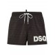 BERMUDE DSQUARED2, White Logo Print, Summer, Black - D7B5C5950010 BERMUDE DSQUARED2, White Logo Print, Summer, Black - D7B5C5950010